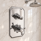 The Pantiles Traditional One-Way Concealed Thermostatic Shower Valve – Chrome & White