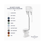The Pantiles Traditional High Level WC Suite with Pull Chain Flush – 700mm Projection – Chrome or Brushed Brass