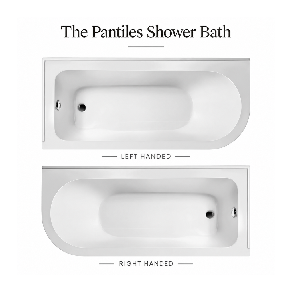 The Pantiles 1685mm Traditional Shower Bath – Left or Right Hand
