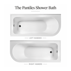 The Pantiles 1685mm Traditional Shower Bath – Left or Right Hand