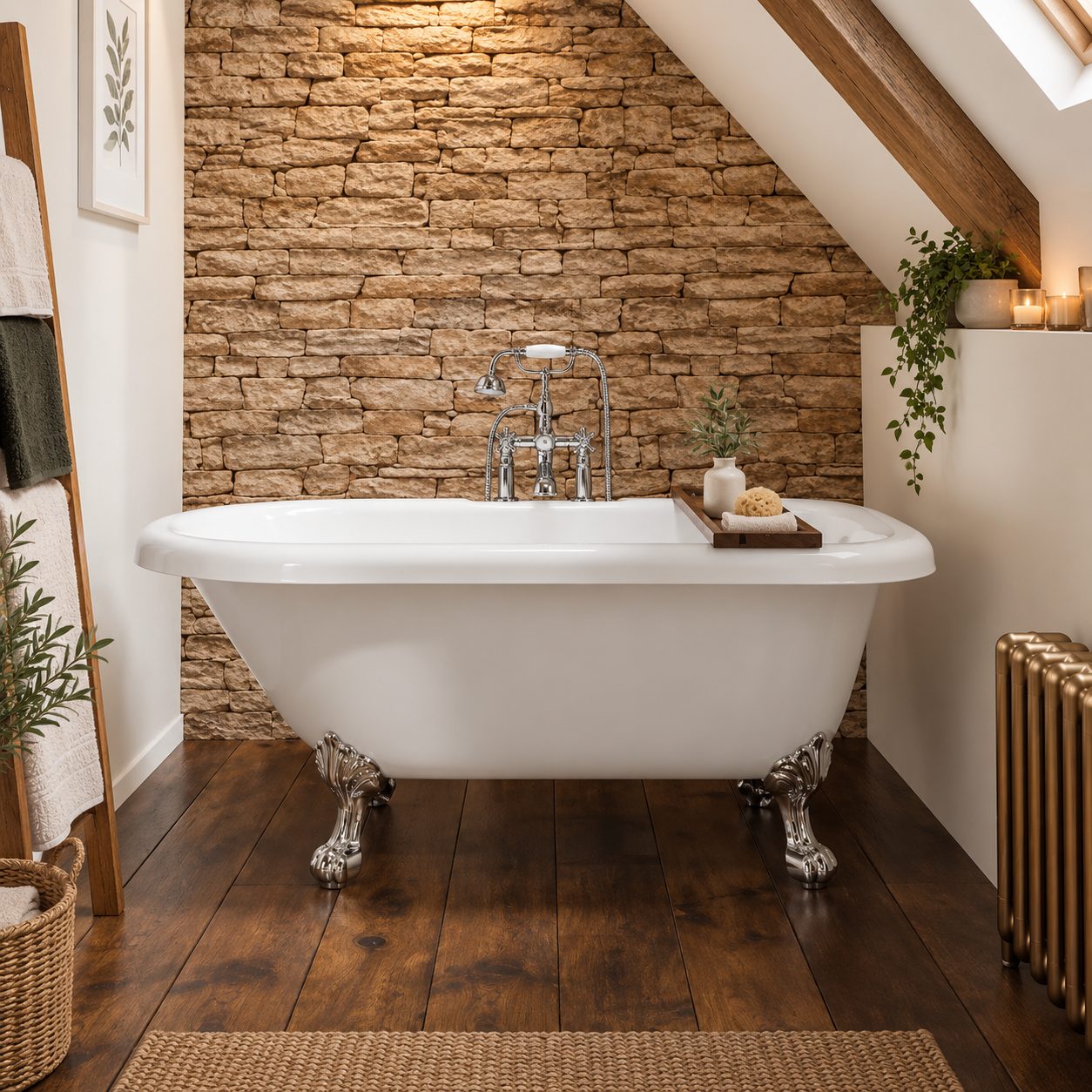 The Pantiles 1570mm Traditional Single Ended Freestanding Bath