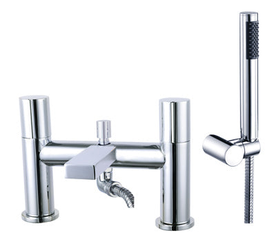 Pembury Deck Mounted Bath Shower Mixer – Chrome or Matt Black