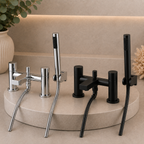 Pembury Deck Mounted Bath Shower Mixer – Chrome or Matt Black