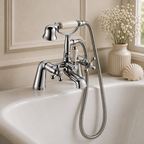 Penshurst Traditional Deck Mounted Bath Shower Mixer – Chrome