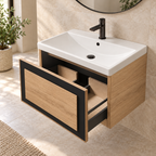 Pisa 60 Wall-Hung 1-Drawer Vanity Unit & Naxos Basin