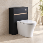 Pisa 60 WC Base Unit with Optional Wall Cabinet – Black/Sonoma Oak