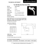 Hudson Reed Tec Lever Wall Mounted Side Action Basin Mixer