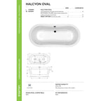 Halcyon Oval White/Black Freestanding Bath