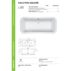 Halcyon Square White Freestanding Bath