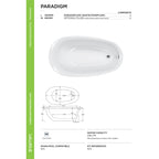 Paradigm Carronite Freestanding Bath with Filler