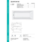 Carron Quantum Single Ended Carronite Bath 1600 x 700mm
