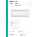 Carron Quantum Single Ended Carronite Bath 1800 x 725mm