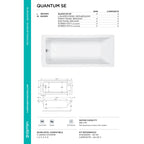 Carron Quantum Single Ended Carronite Bath 1800 x 800mm