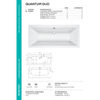 Carron Quantum Duo 5mm Bath 1700 x 750mm