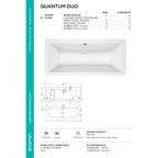 Carron Quantum Duo 5mm Bath 1700 x 700mm