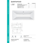 Carron Quantum Duo 5mm Bath 1800 x 800mm
