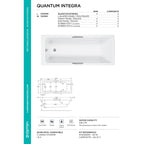 Carron Quantum Single Ended Integra 5mm Bath 1700 x 700mm