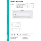 Carron Quantum Single Ended Integra 5mm Bath 1700 x 750mm