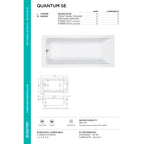 Carron Quantum Single Ended Carronite Bath 1700 x 900mm