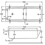Carron Swallow Single Ended Twin Grip 5mm Bath 1700 x 700mm