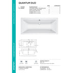 Carron Quantum Duo 5mm Bath 1700 x 800mm