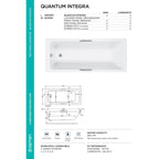 Carron Quantum Single Ended Integra 5mm Bath 1800 x 800mm