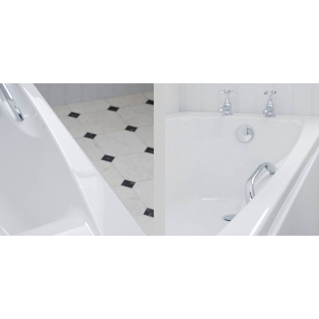 Carron Imperial Twin Grip Single Ended Carronite Bath 1400 x 700mm