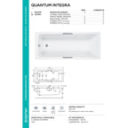 Carron Quantum Single Ended Integra 5mm Bath 1650 x 700mm