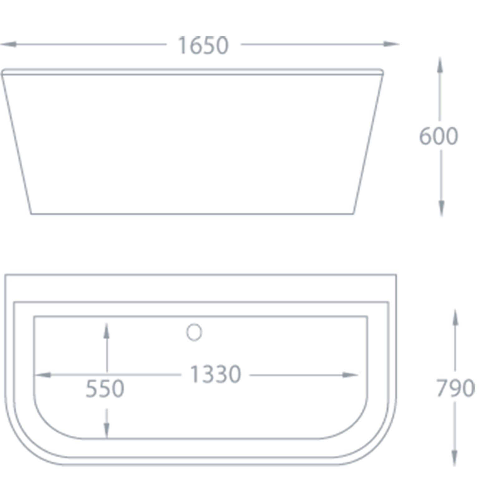 Cornell Freestanding Bath - 1650 x 790mm