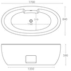 Opal Freestanding Bath - 1700 x 840mm