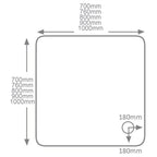 Genesis 80mm Square Shower Trays