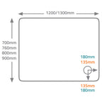 QX 80mm Cast Rectangular Tray - 1200 x 700mm