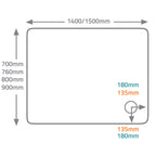 QX 80mm Cast Rectangular Tray - 1400 x 800mm