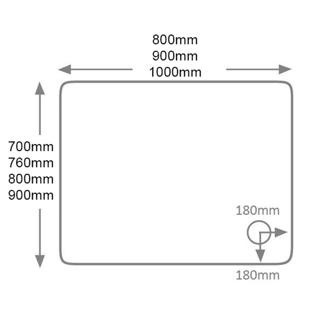 QX 80mm Cast Quadrant Tray - 900mm