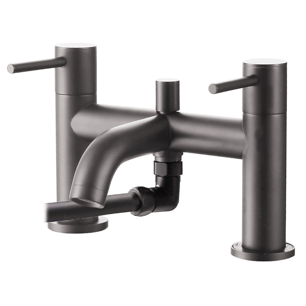 Ascent Tuscany Gunmetal Bath Shower Mixer Tap with Shower Kit – Deck Mounted