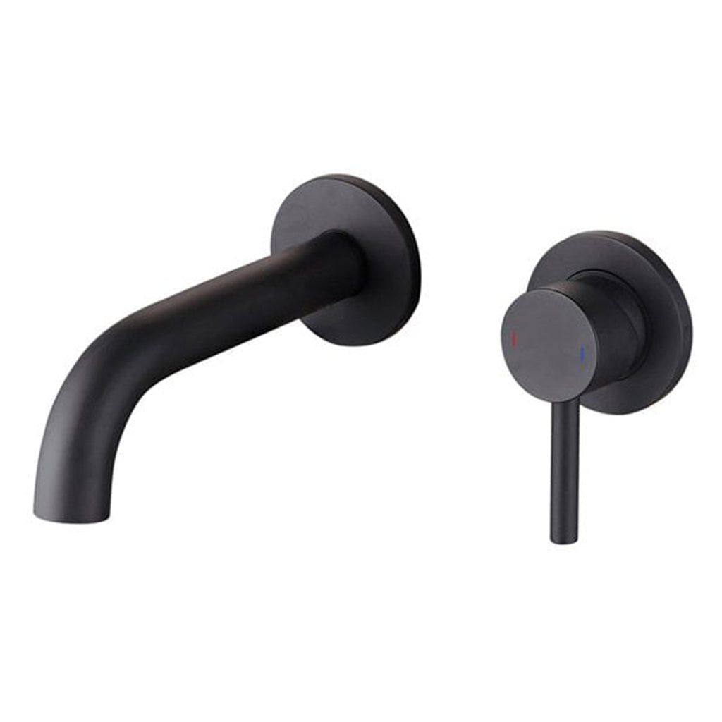 Ascent Tuscany Matt Black Wall Mounted Basin Filler Tap