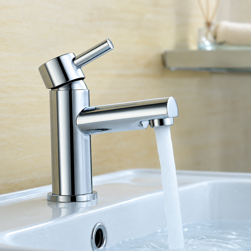 Ohio Chrome Mini Basin Mixer with Click-Clack Waste