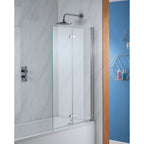 Genesis Deluxe 2-Fold Bath Screen - Chrome Frame