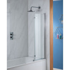 Genesis Deluxe 2-Fold Bath Screen - Chrome Frame