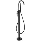 Ascent Tuscany Matt Black Floor Standing Bath Shower Mixer Tap with Shower Handset