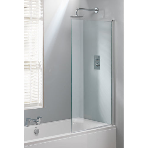 Genesis 800mm Square Bath Screen - Silver Frame