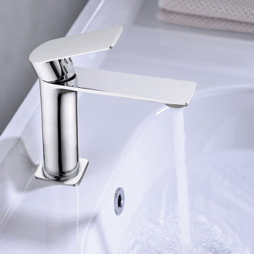 Zeto Chrome Basin Mixer Tap with Waste