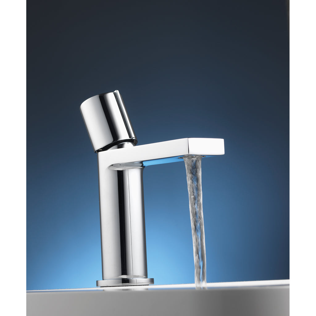 Roma Chrome Mini Monobloc Basin Tap with Waste