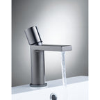 Roma Matt Grey Mini Monobloc Basin Tap with Waste