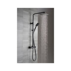 Utah Square Thermostatic Shower & Riser Kit – Matt Black