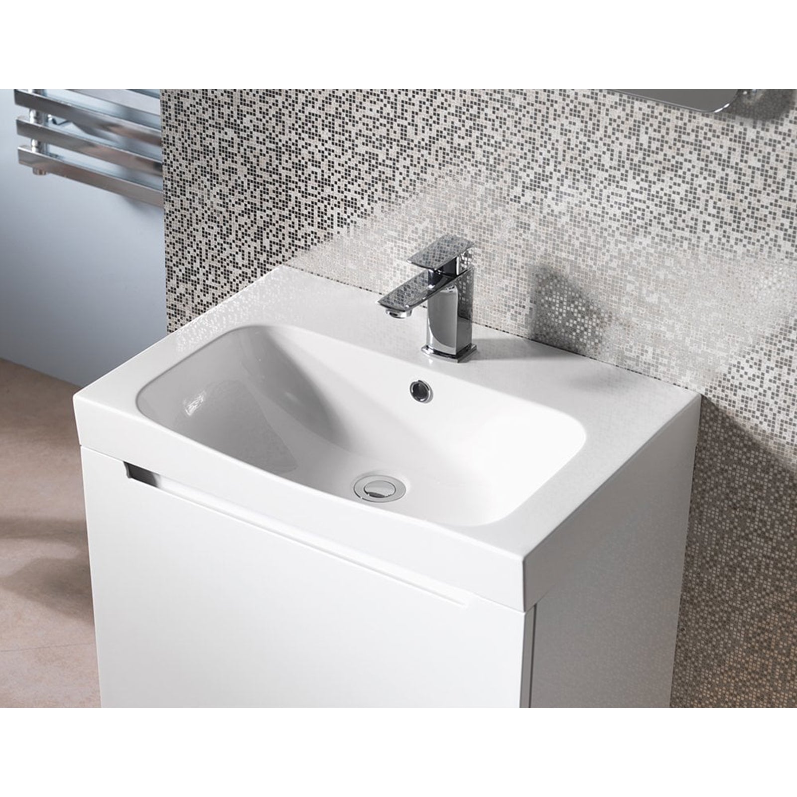 Radius 60 Wall Hung Base & Domino Basin