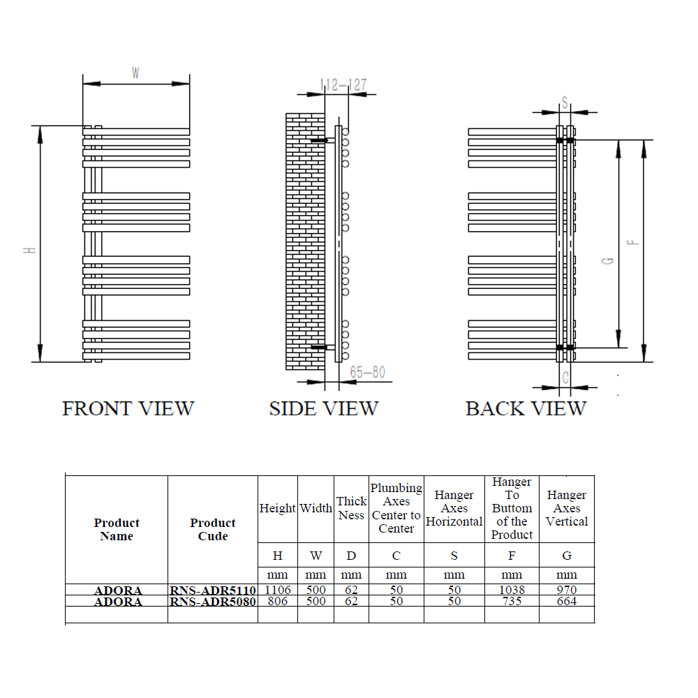 Adora Stainless Steel Radiator