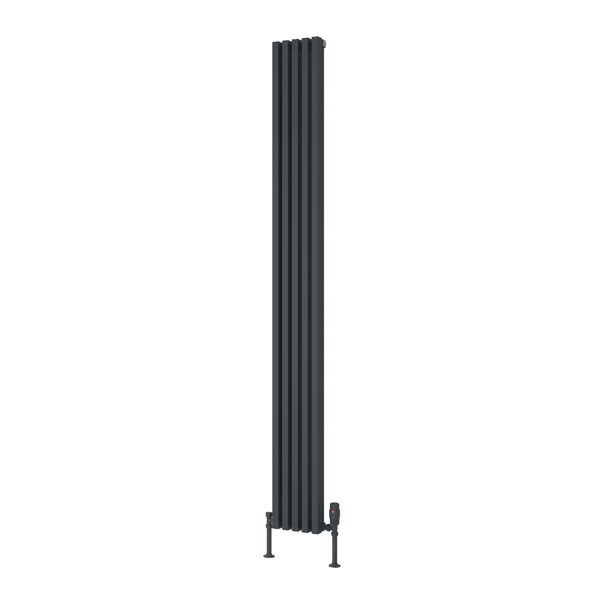 Albano Silver & White & Anthracite Vertical Aluminium Radiator