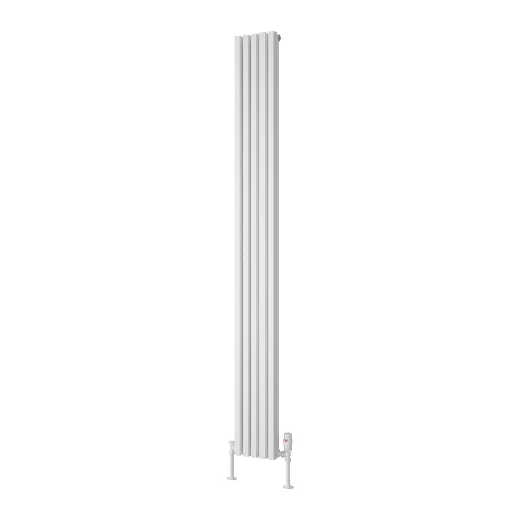 Albano Silver & White & Anthracite Vertical Aluminium Radiator