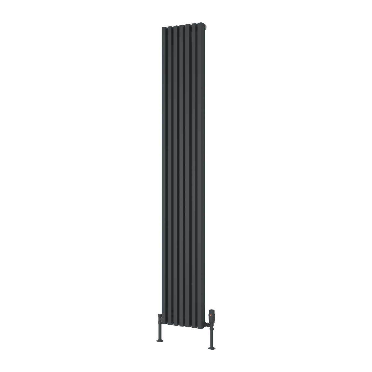 Albano Silver & White & Anthracite Vertical Aluminium Radiator